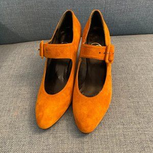 Vintage Brown Suede Kitten Heels